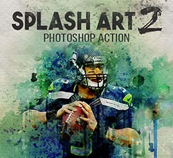 极品PS动作－喷溅艺术(第二版/含高清视频教程)：Splash Art 2 Photoshop Action